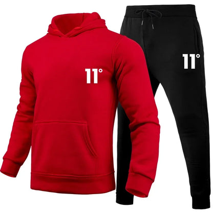 Simple Fashion Outdoors Men's Tracksuit Sports Daily Jogging Hot Sale Men  Hooded single piece Sportswear and Sweatpant Man Suit