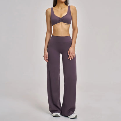 Yoga Set 2/3PCS Workout Outfit Fitness Long Sleeved Sportswear Gym Tracksuit Leggings Sports Bra Athletic Wear Pilates Clothes