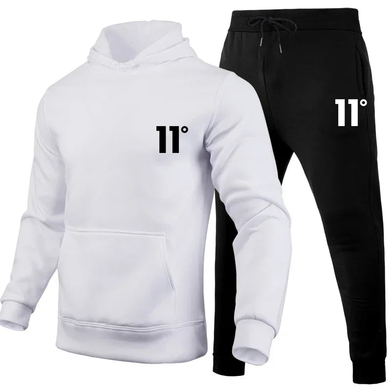 Simple Fashion Outdoors Men's Tracksuit Sports Daily Jogging Hot Sale Men  Hooded single piece Sportswear and Sweatpant Man Suit