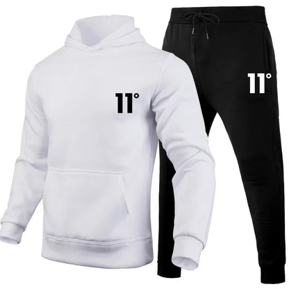 Simple Fashion Outdoors Men's Tracksuit Sports Daily Jogging Hot Sale Men  Hooded single piece Sportswear and Sweatpant Man Suit