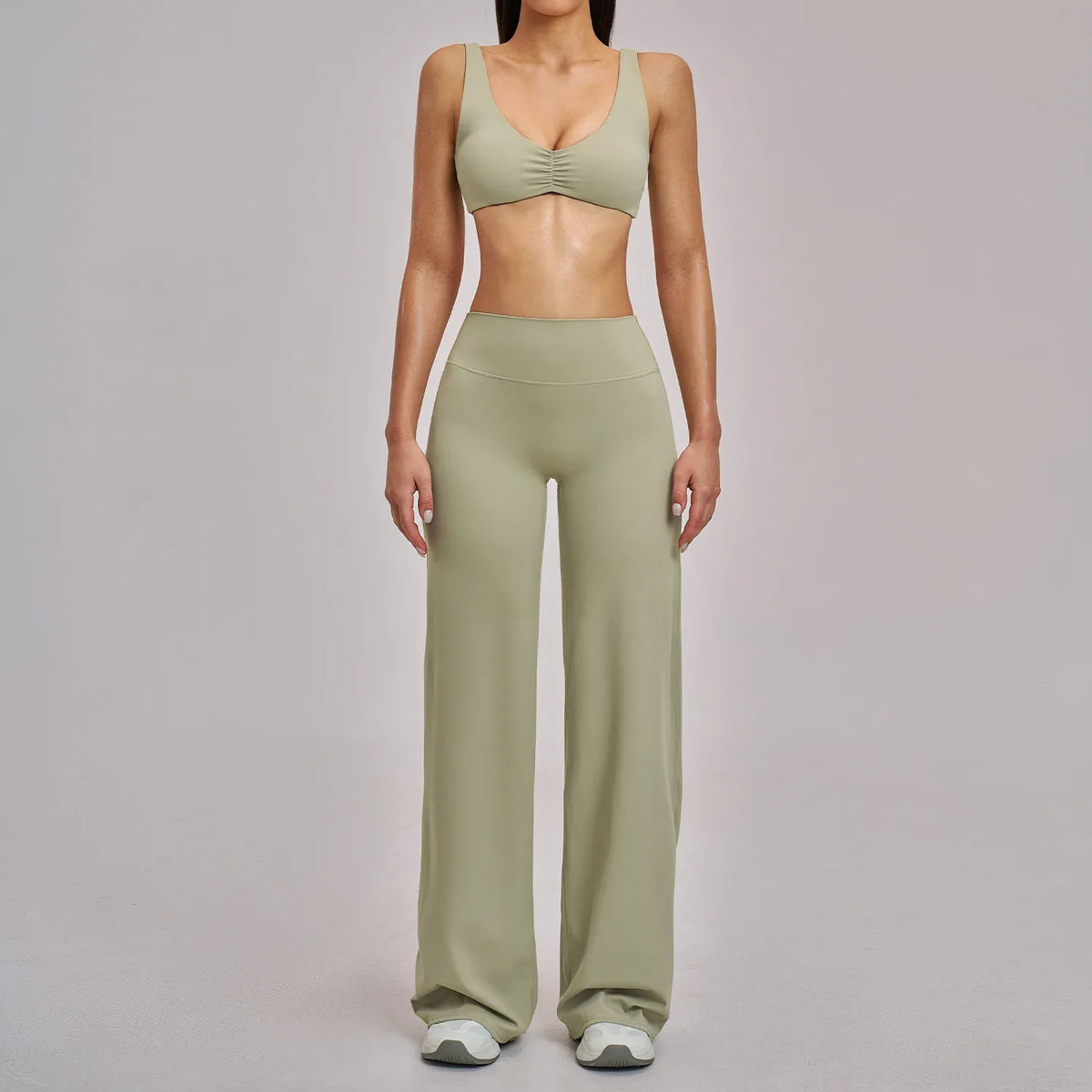 Yoga Set 2/3PCS Workout Outfit Fitness Long Sleeved Sportswear Gym Tracksuit Leggings Sports Bra Athletic Wear Pilates Clothes