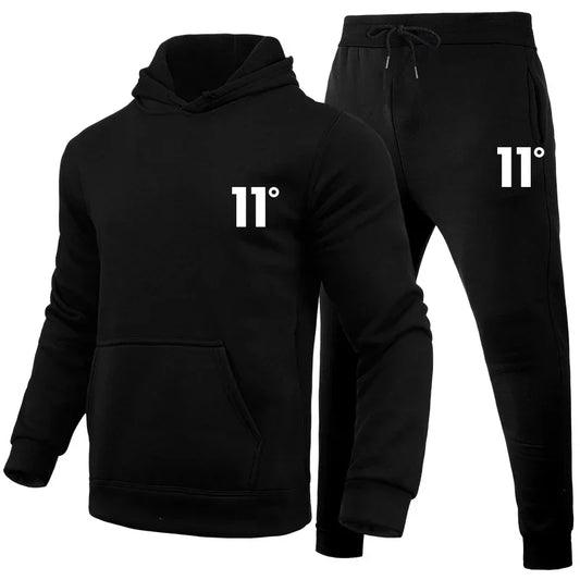 Simple Fashion Outdoors Men's Tracksuit Sports Daily Jogging Hot Sale Men  Hooded single piece Sportswear and Sweatpant Man Suit